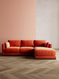 Swoon Alesund Large 3 Seater RHF Chaise End Sofa - view 2, Easy Velvet Burnt Orange