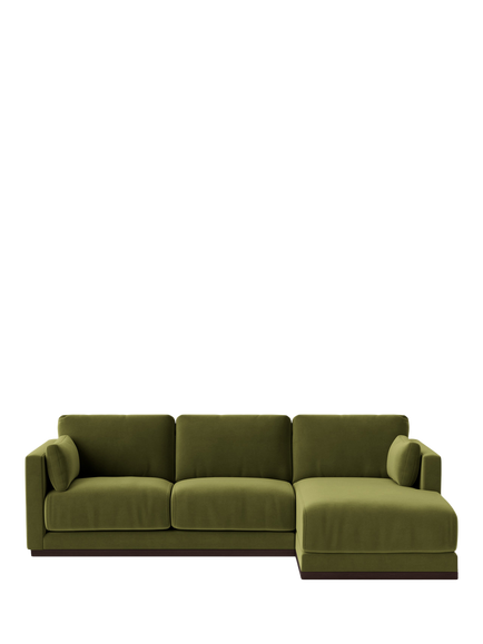 Swoon Alesund Large 3 Seater RHF Chaise End Sofa, Easy Velvet Fern