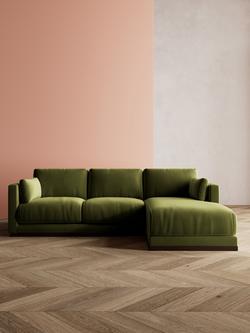 Swoon Alesund Large 3 Seater RHF Chaise End Sofa - view 2, Easy Velvet Fern