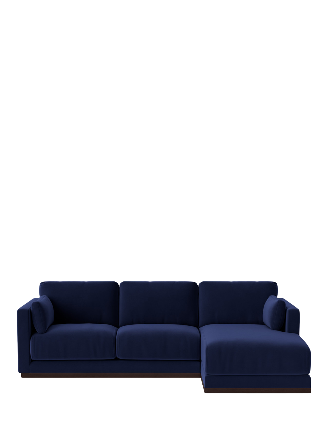 Alesund Range, Swoon Alesund Large 3 Seater RHF Chaise End Sofa, Easy Velvet Ink