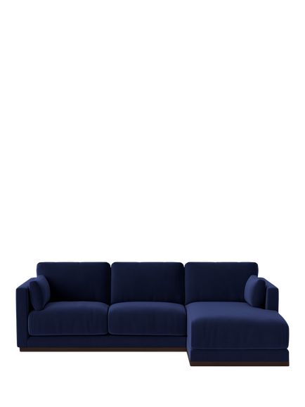 Swoon Alesund Large 3 Seater RHF Chaise End Sofa, Easy Velvet Ink