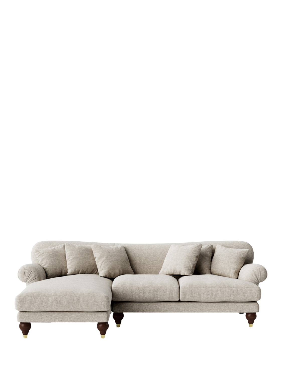 Willows Range, Swoon Willows Large 3 Seater LHF Chaise End Sofa, House Weave Chalk