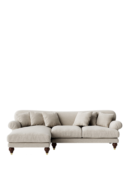 Swoon Willows Large 3 Seater LHF Chaise End Sofa, House Weave Chalk