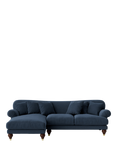 Swoon Willows Large 3 Seater LHF Chaise End Sofa, Smart Wool Indigo
