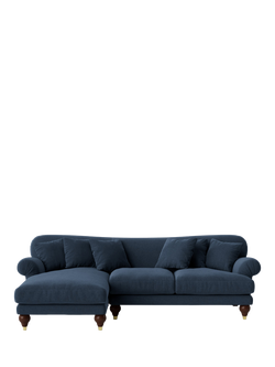 Swoon Willows Large 3 Seater LHF Chaise End Sofa, Smart Wool Indigo