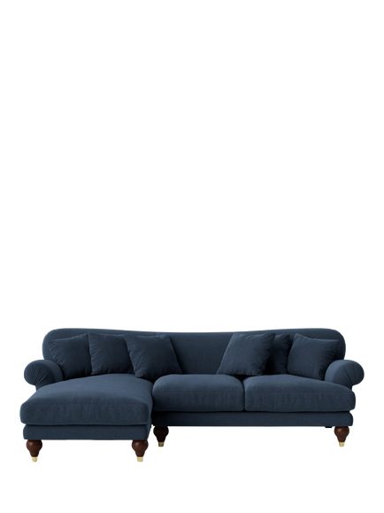 Swoon Willows Large 3 Seater LHF Chaise End Sofa, Smart Wool Indigo