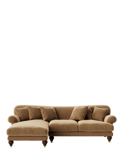 Swoon Willows Large 3 Seater LHF Chaise End Sofa, Easy Velvet Biscuit