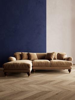 Swoon Willows Large 3 Seater LHF Chaise End Sofa - view 2, Easy Velvet Biscuit