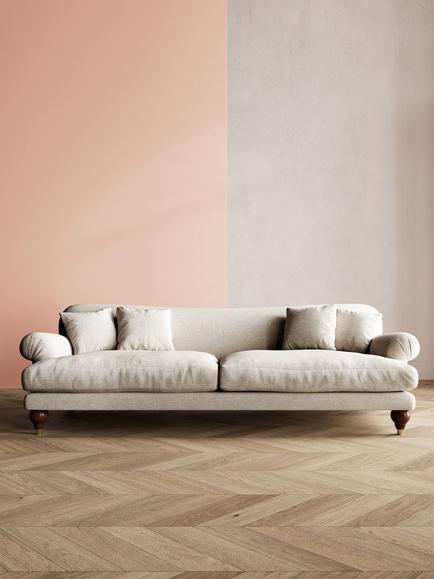Swoon Willows Large 3 Seater Sofa - view 2, House Weave Chalk