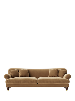 Swoon Willows Large 3 Seater Sofa, Easy Velvet Biscuit