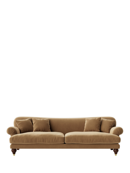 Swoon Willows Large 3 Seater Sofa, Easy Velvet Biscuit
