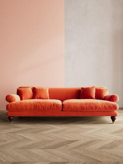 Swoon Willows Large 3 Seater Sofa - view 2, Easy Velvet Burnt Orange