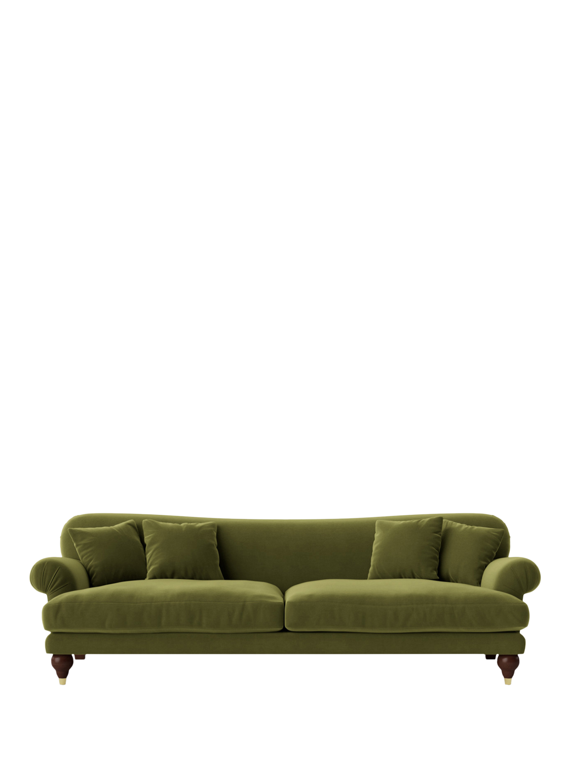 Willows Range, Swoon Willows Large 3 Seater Sofa, Easy Velvet Fern