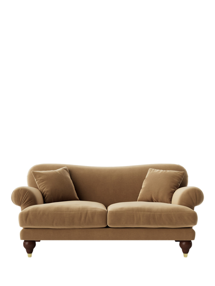 Swoon Willows Medium 2 Seater Sofa, Easy Velvet Biscuit