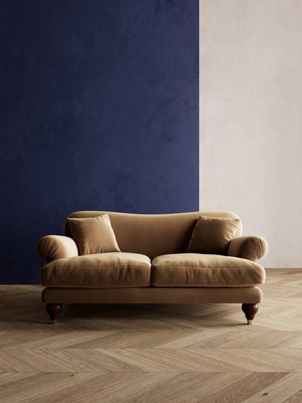 Swoon Willows Medium 2 Seater Sofa - view 2, Easy Velvet Biscuit