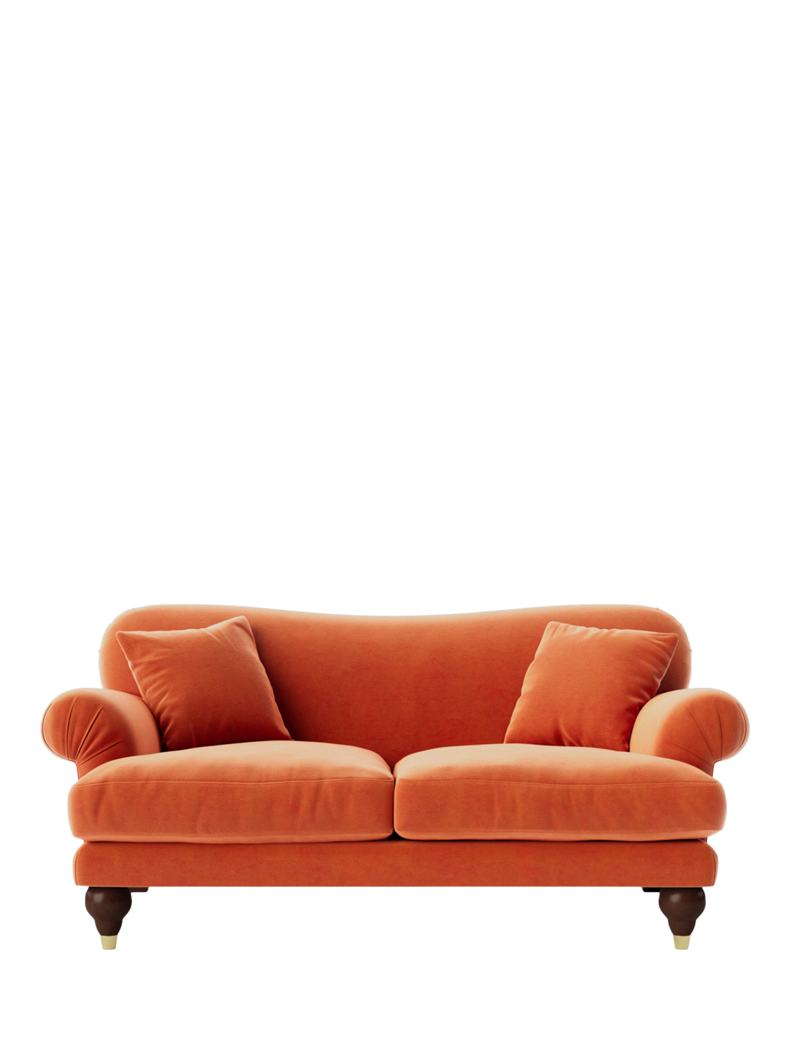 Willows Range, Swoon Willows Medium 2 Seater Sofa, Easy Velvet Burnt Orange
