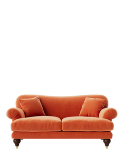 Swoon Willows Medium 2 Seater Sofa, Easy Velvet Burnt Orange