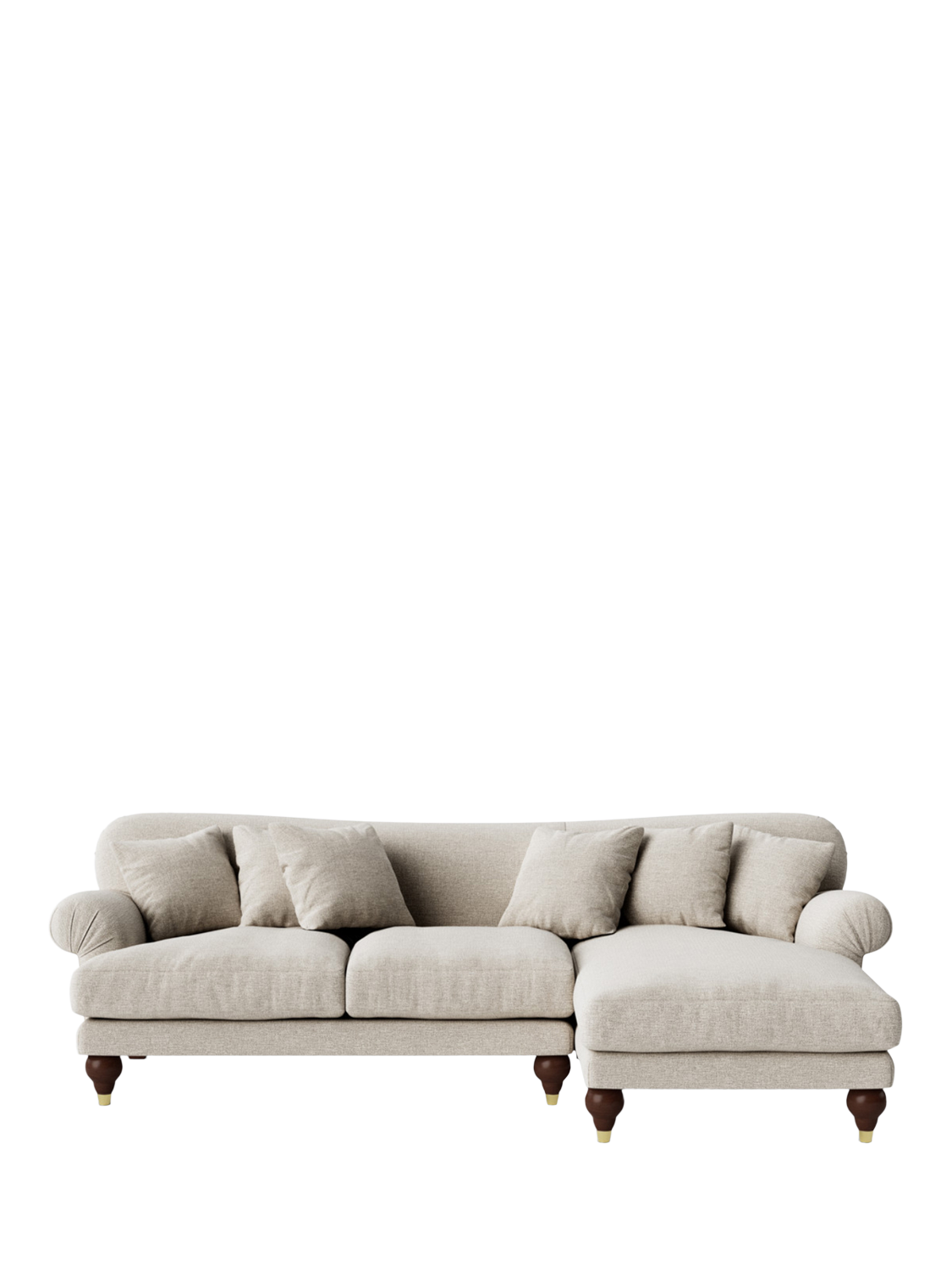 Willows Range, Swoon Willows Large 3 Seater RHF Chaise End Sofa, House Weave Chalk
