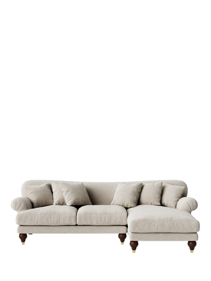 Swoon Willows Large 3 Seater RHF Chaise End Sofa, House Weave Chalk