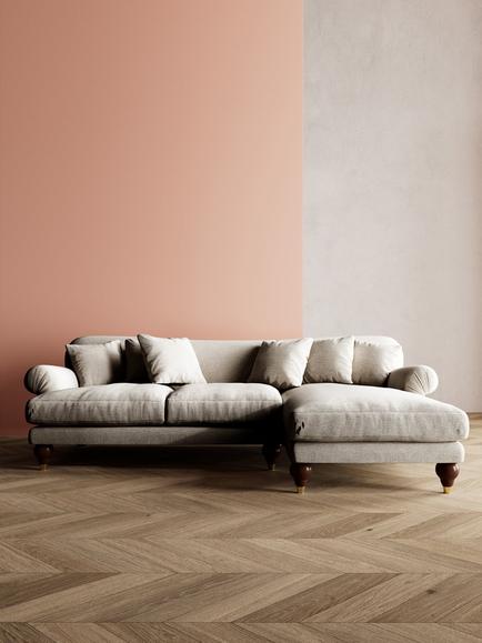 Swoon Willows Large 3 Seater RHF Chaise End Sofa - view 2, House Weave Chalk
