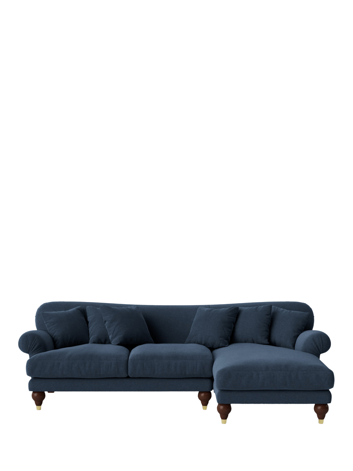 Willows Range, Swoon Willows Large 3 Seater RHF Chaise End Sofa, Smart Wool Indigo