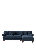 Swoon Willows Large 3 Seater RHF Chaise End Sofa, Smart Wool Indigo