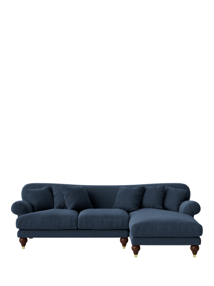 Swoon Willows Large 3 Seater RHF Chaise End Sofa, Smart Wool Indigo