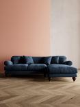 Swoon Willows Large 3 Seater RHF Chaise End Sofa, Smart Wool Indigo