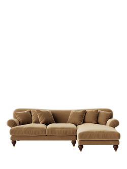 Swoon Willows Large 3 Seater RHF Chaise End Sofa, Easy Velvet Biscuit