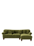 Swoon Willows Large 3 Seater RHF Chaise End Sofa, Easy Velvet Fern