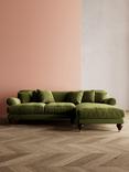Swoon Willows Large 3 Seater RHF Chaise End Sofa, Easy Velvet Fern
