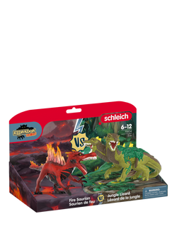 schleich Eldrador Creatures Fire Dinosaur vs Jungle Lizard - view 2, Multi
