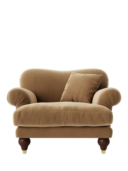 Swoon Willows Armchair, Easy Velvet Biscuit