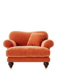 Swoon Willows Armchair, Easy Velvet Burnt Orange