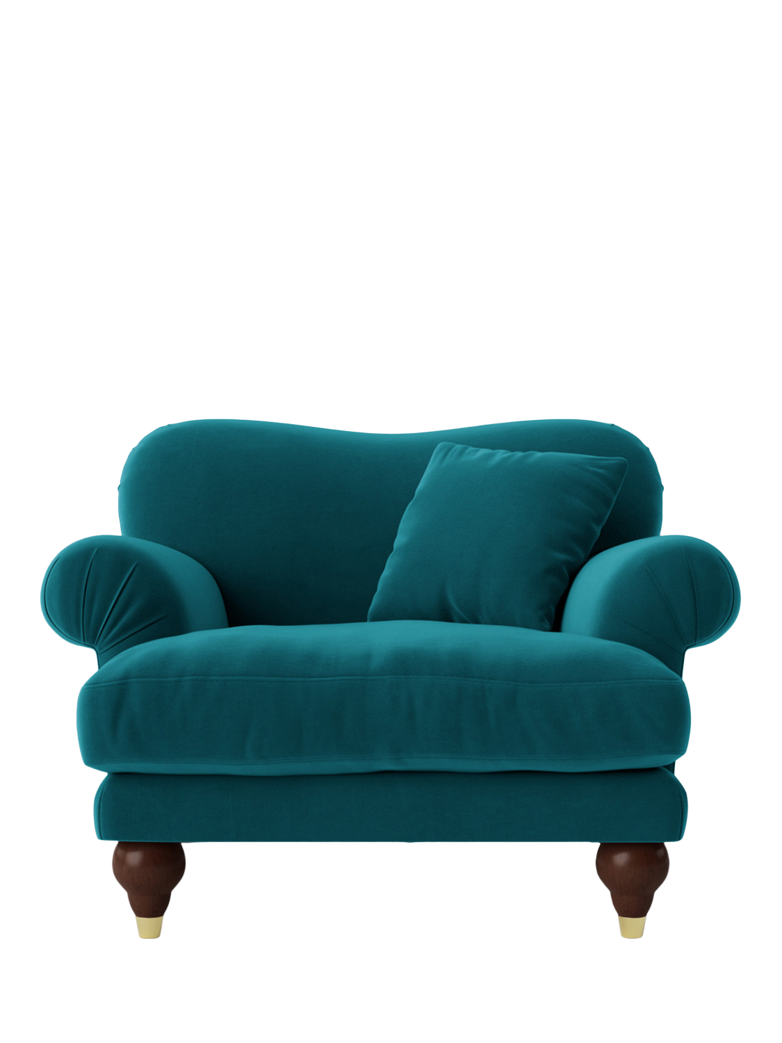 Willows Range, Swoon Willows Armchair, Easy Velvet Kingfisher