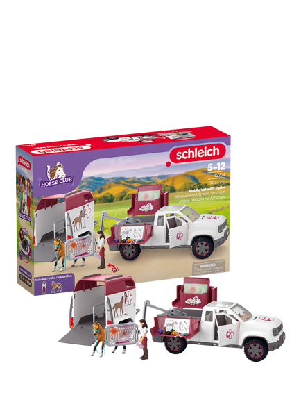 schleich Mobile Vet with Trailer Playset, Multi