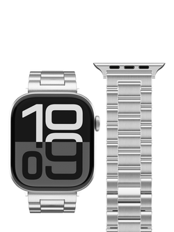 Vonmählen Link Bracelet for Apple Watch 44mm/45mm/46mm/49mm, Silver, Silver