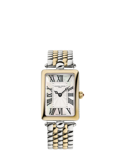 Frederique Constant FC-200MPW2AC3B Women's Classics Art Déco Carrée Watch, Two Tone, Two Tone