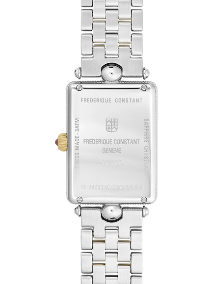 Frederique Constant FC-200MPW2AC3B Women's Classics Art Déco Carrée Watch, Two Tone - view 2, Two Tone