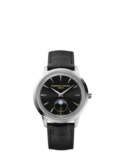 Frederique Constant FC-206B3S6 Men's Classics Moneta Moonphase Watch, Black, Black