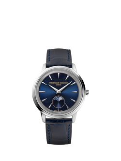 Frederique Constant FC-206N3S6 Men's Classics Moneta Moonphase Watch, Blue, Blue