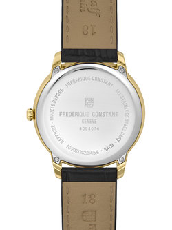 Frederique Constant FC-206S3S5 Men's Classics Moneta Moonphase Leather Strap Watch - view 2, Brown