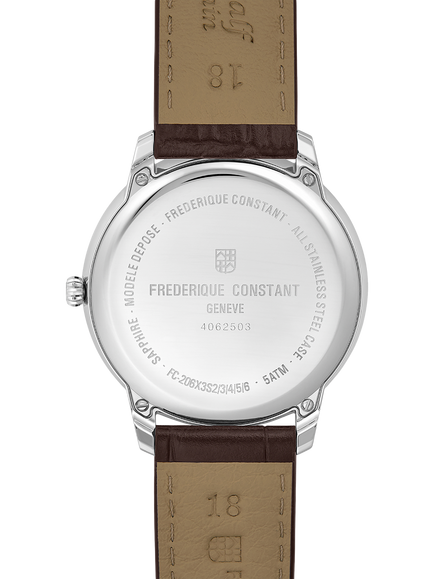 Frederique Constant FC-206S3S6 Men's Classics Moneta Moonphase Watch, White - view 2, White