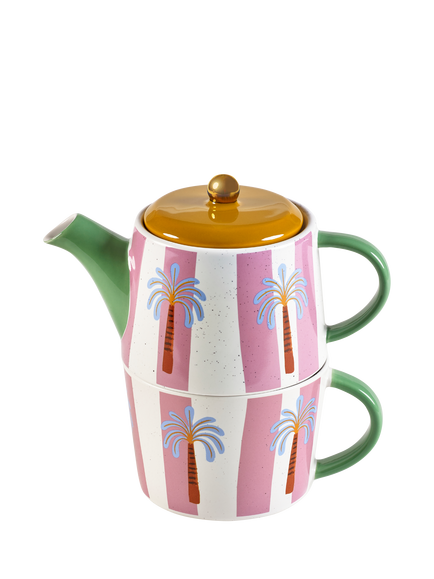 Eleanor Bowmer Electric Coast Stoneware Tea for One Set, Multi, Multi Multi