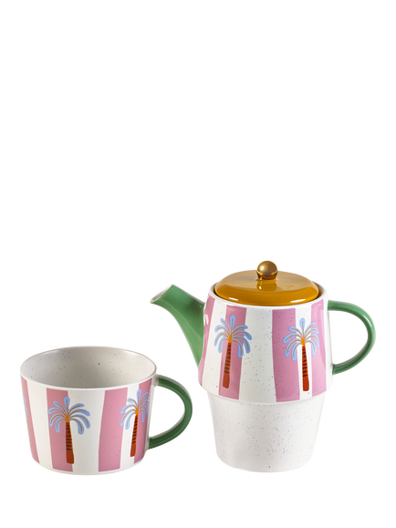 Eleanor Bowmer Electric Coast Stoneware Tea for One Set, Multi - view 2, Multi Multi