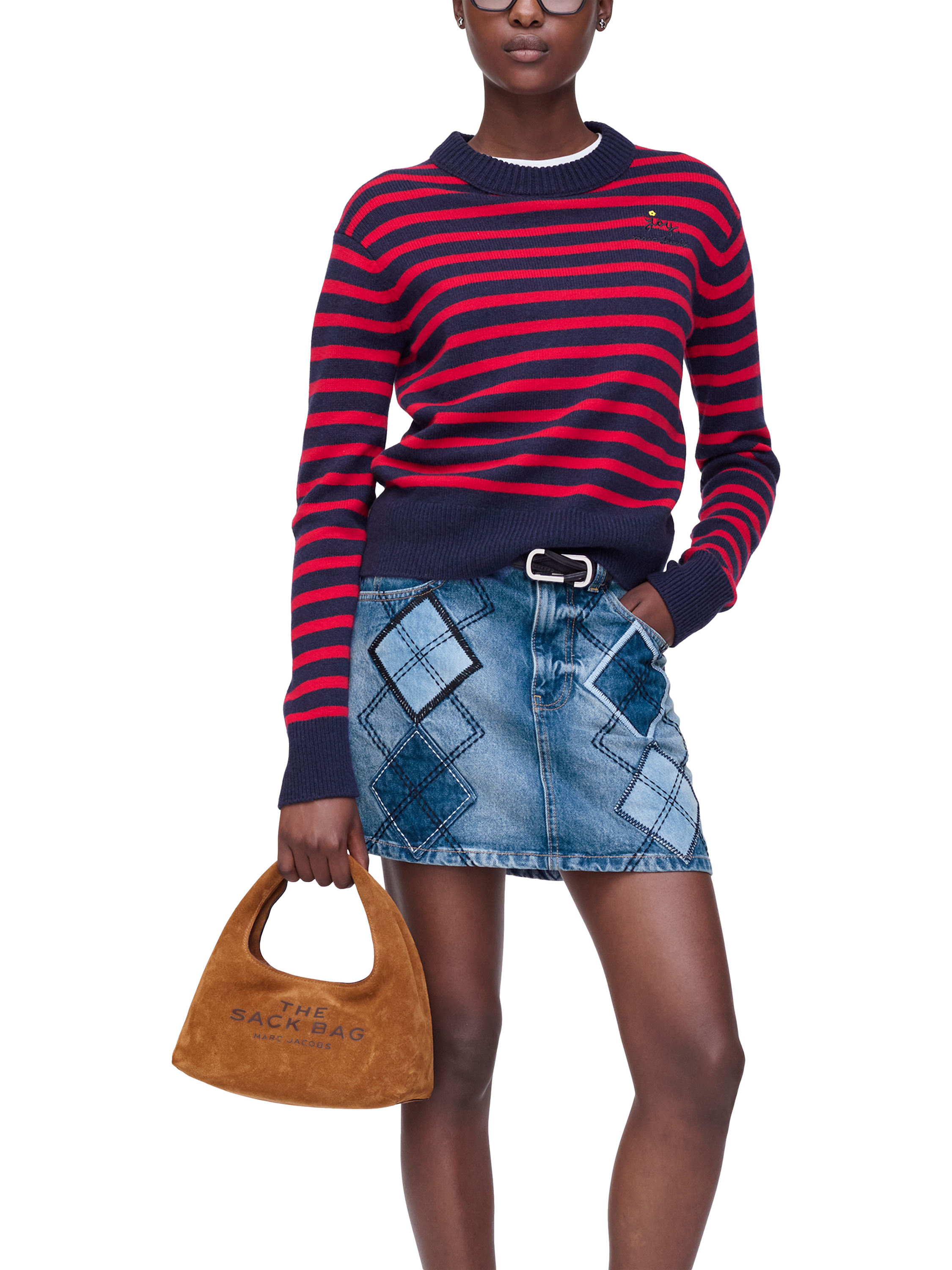 Product image 2 of 6, which shows Marc Jacobs Suede THE Mini Sack Bag, Copper