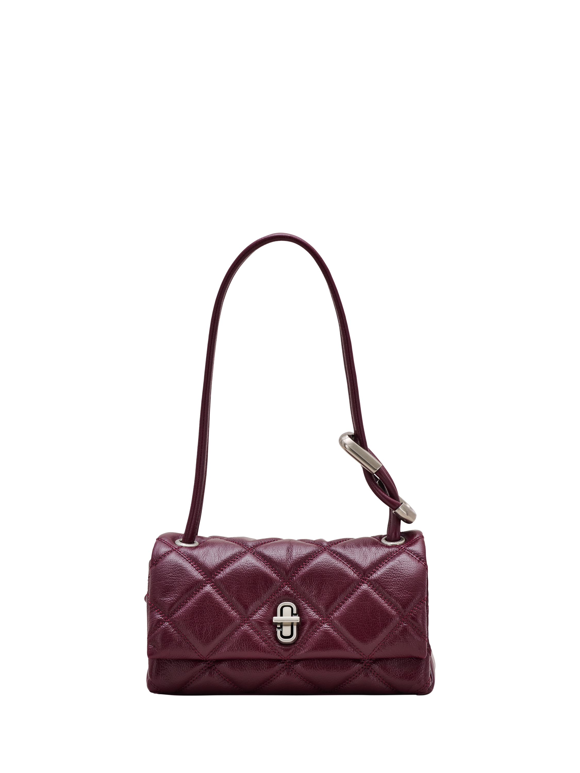 Product image 1 of 5, which shows Marc Jacobs THE Mini Dual Leather Bag, Dark Plum