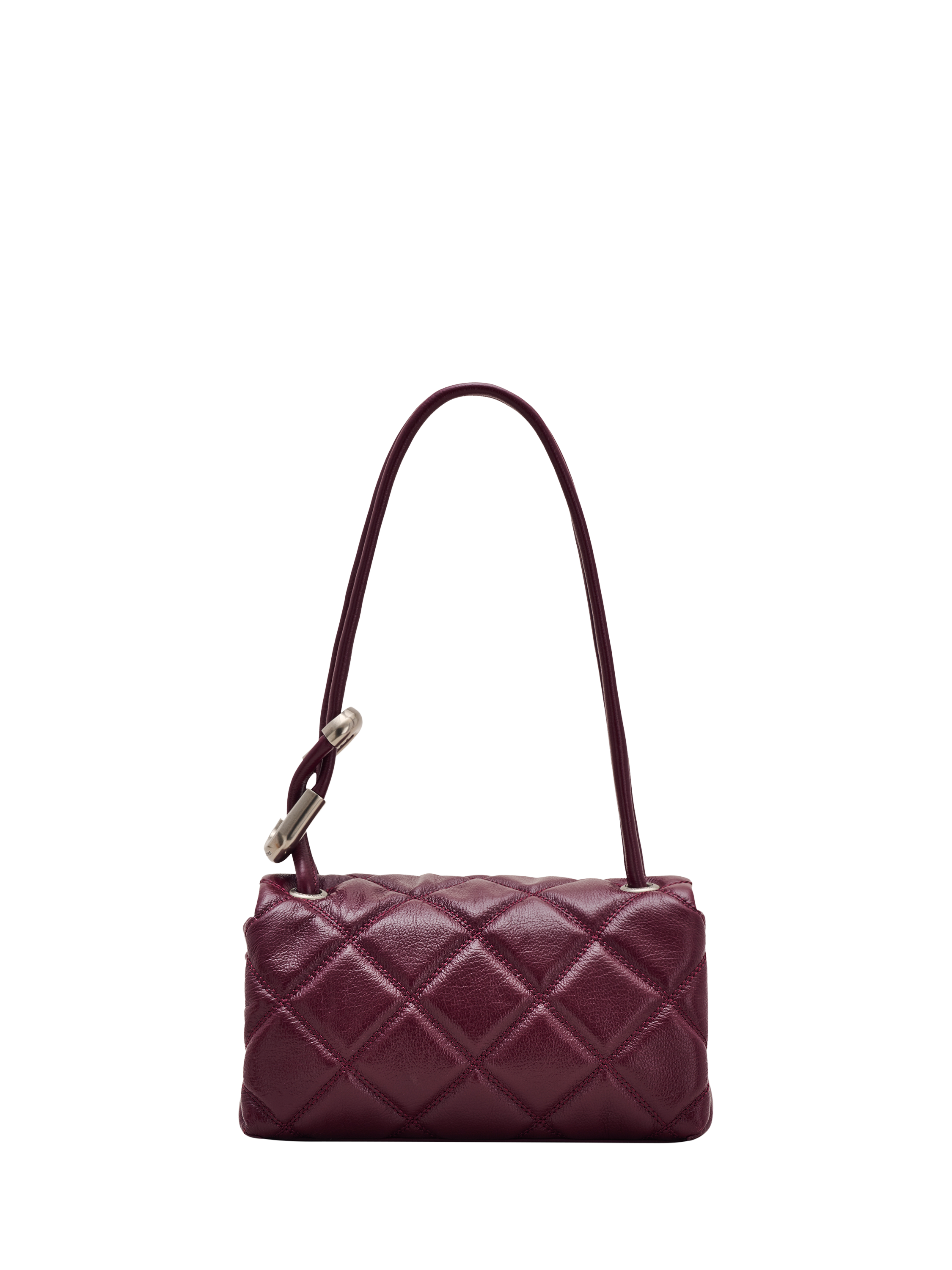 Product image 3 of 5, which shows Marc Jacobs THE Mini Dual Leather Bag, Dark Plum