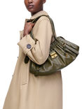 Marc Jacobs Leather Cinched Satchel Bag, Beech