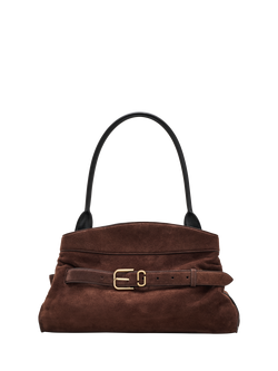 Marc Jacobs THE Dakota Satchel Suede Shoulder Bag, Dark Brown, Dark Brown